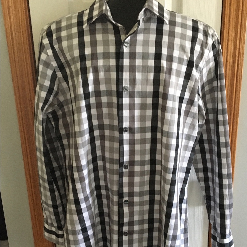 Apt. 9 Plaid Slim Fit Shirt- 16 (32/33)